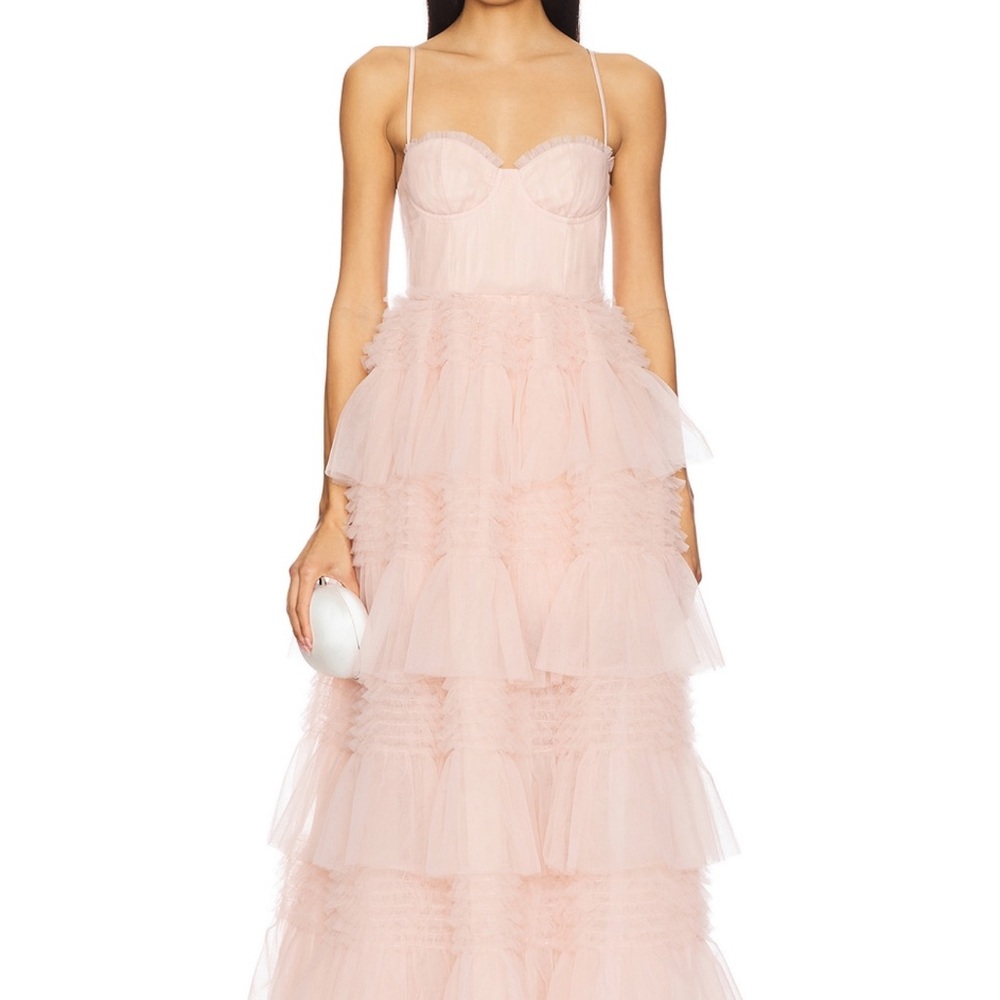Lovers + Friends Pink Layered Maxi Dress